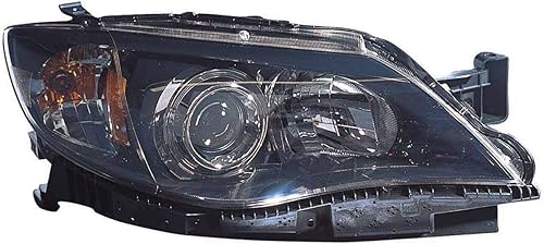ACK - Faro delantero negro para Subaru Impreza y WRX 08-11 (08 2.5i / 09 2.5i / 2.5i PREMIUM MDL) lado del pasajero CAPA | Certificado DOT