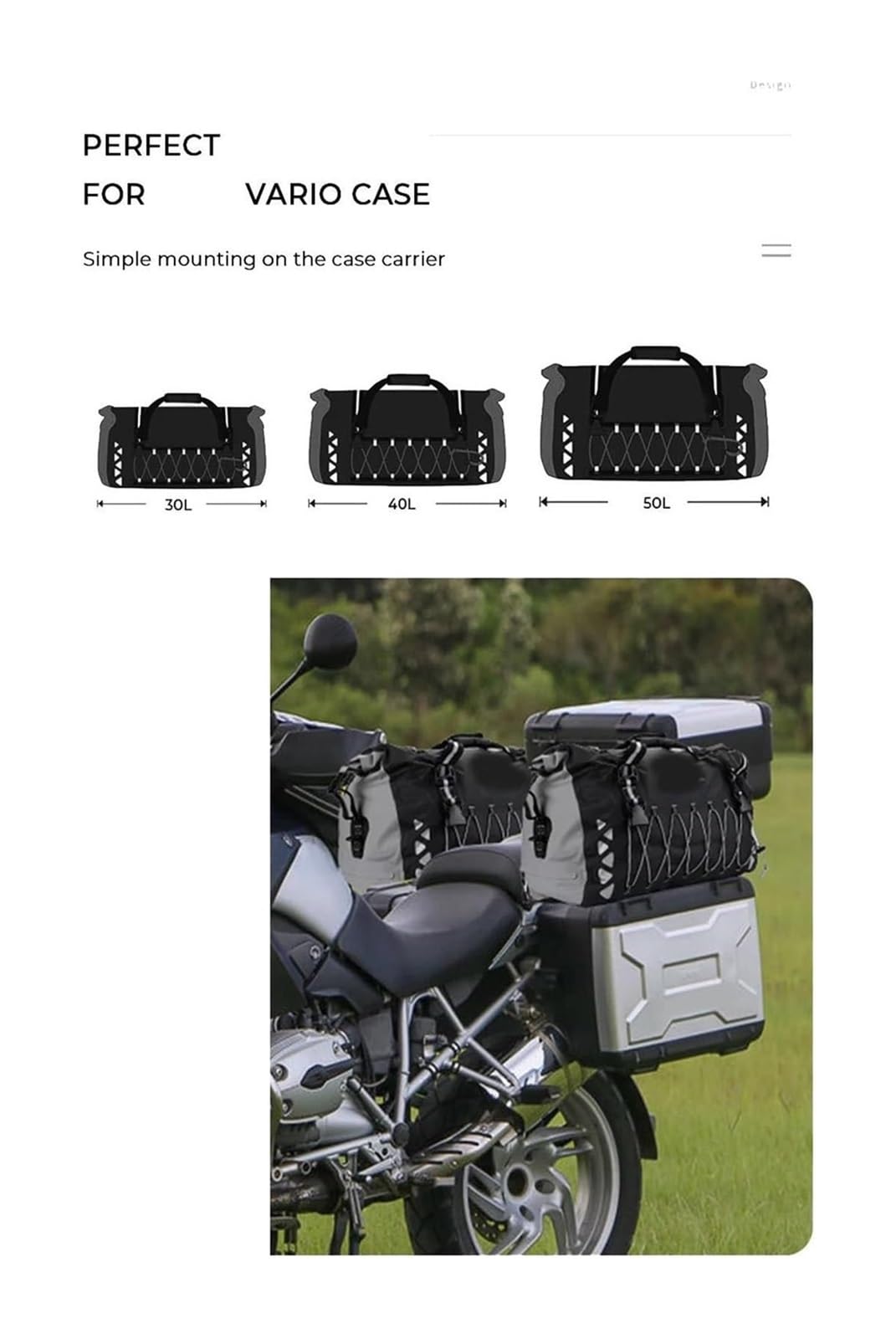 Porte Bagage Moto pour R1200GS 2004 2005 2006 2007 2008 2009 2010 2011 2012 R 1200 GS Rails À Bagages Porte-Bagages Étuis Vario(R1200 2004-2012 B)
