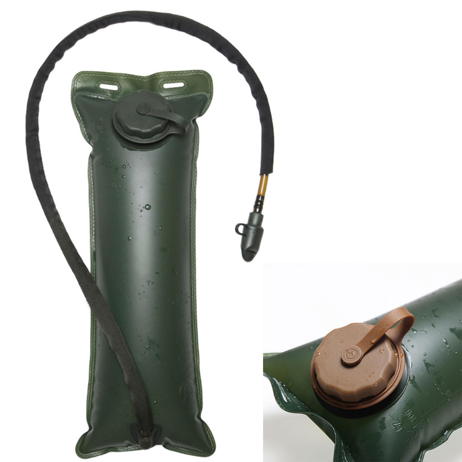 Bolsa de Hidratación, Vejiga de Hidratación, Bolsa De Agua para Mochila Hidratación 3L, Bolsa de Agua Portátil, Tapa a Prueba de Fugas y Tubo de Aislados, para Ciclismo, Correr, Senderismo, Escalada