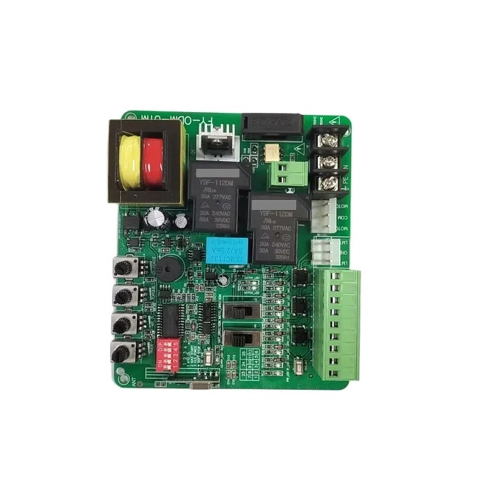 Control Board for AC Sliding Gate Motor Circuit Board with Slow Stop Automatic Closing Remote Control Strong Sensitivity(Only PCB)