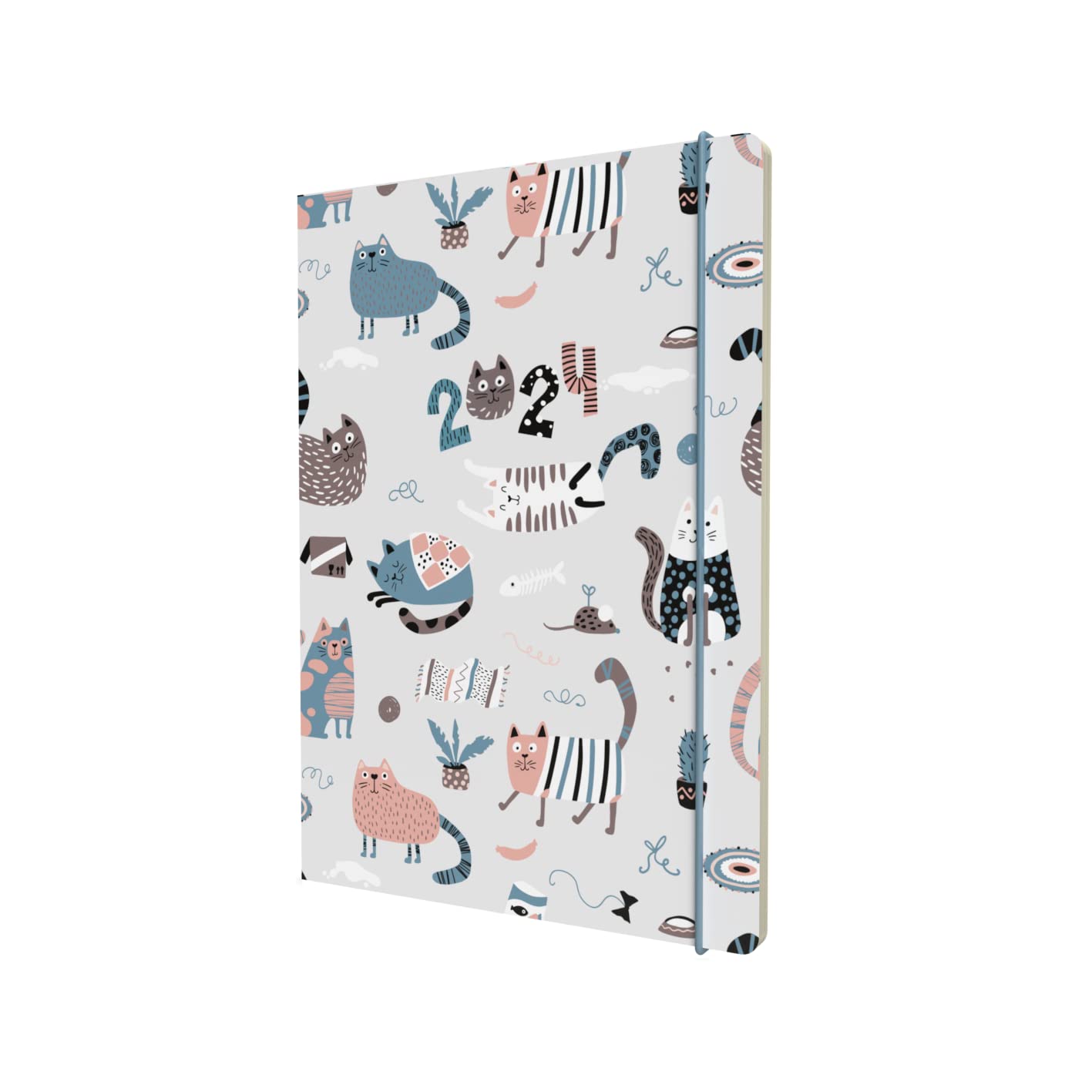 DebdenCollins Maru 2024 Diary A6 Week To View Cut Flush Diary - Lifestyle Planner and Organiser for Office, Work, Personal and Home - January to December 2024 Diary - Weekly - Cats - MR163.CT-24