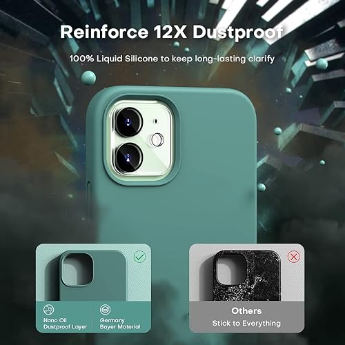 Vista 265 de TOCOL - Funda 5 en 1 para iPhone 11, con 2 protectores de pantalla + 2 protectores de lente de cámara, funda delgada de silicona líquida a prueba