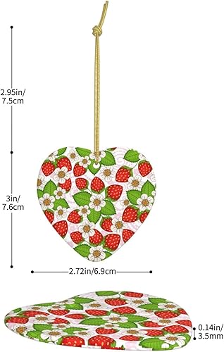 Miniatura 2 de Fresas y flores - Adornos de Navidad 2023 Adornos de árbol de Navidad Nuevo Hogar Primera Navidad Ornamento 2023 Decoraciones de Navidad Regalos