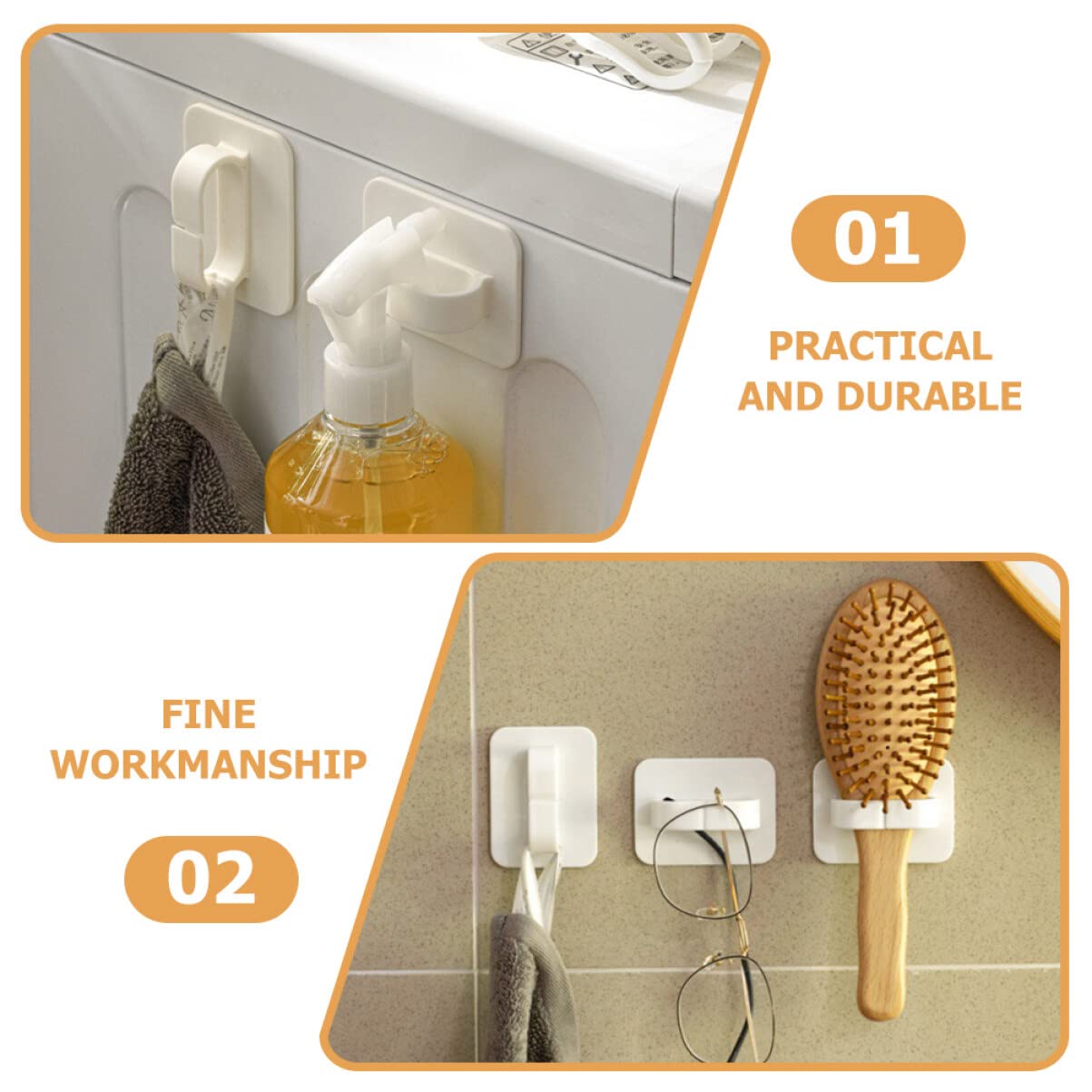 VASDEV 24 Piezas Gancho de Apertura de Anillo Colgador de Pared Decorativo Soporte de Enchufe Gancho de Cocina Gancho de Pared Resistente Perchas de Almacenamiento Ganchos para Perchero G