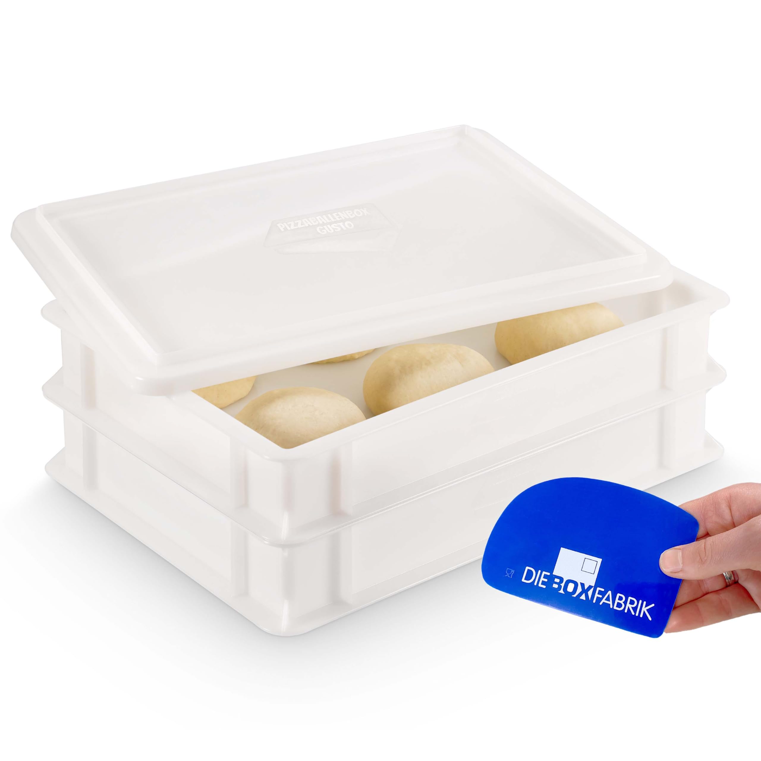 Pizzaballenbox met deksel, roestvrij staal, pizzabalbox met deksel Pizzaballenbox met deksel, roestvrij staal, pizzabalbox met deksel