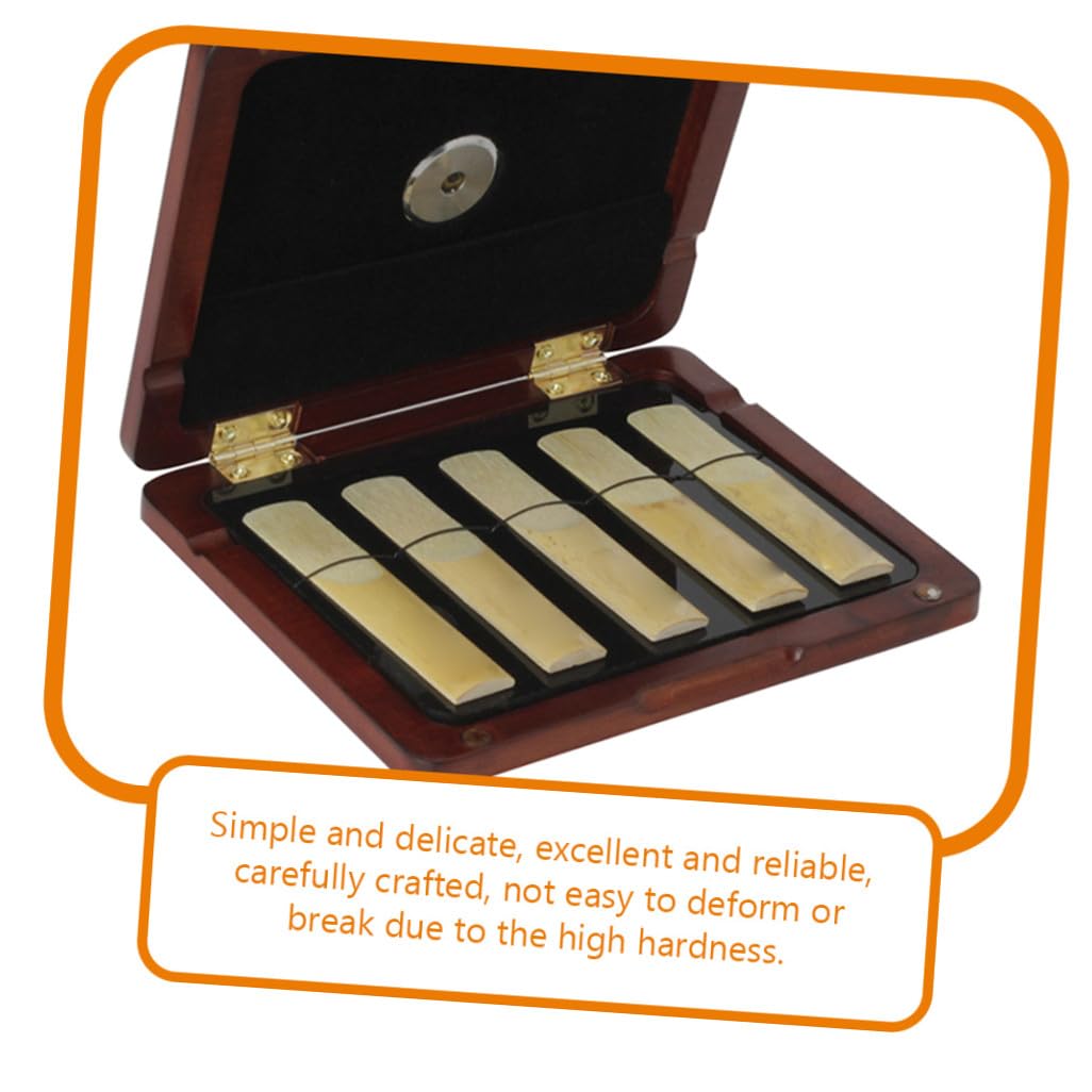 5 pièces Boîte de Transport pour Anches Oboe avec Hygromètre Intégré Support Organisateur Compact et Protection Anti-humidité pour Musiciens