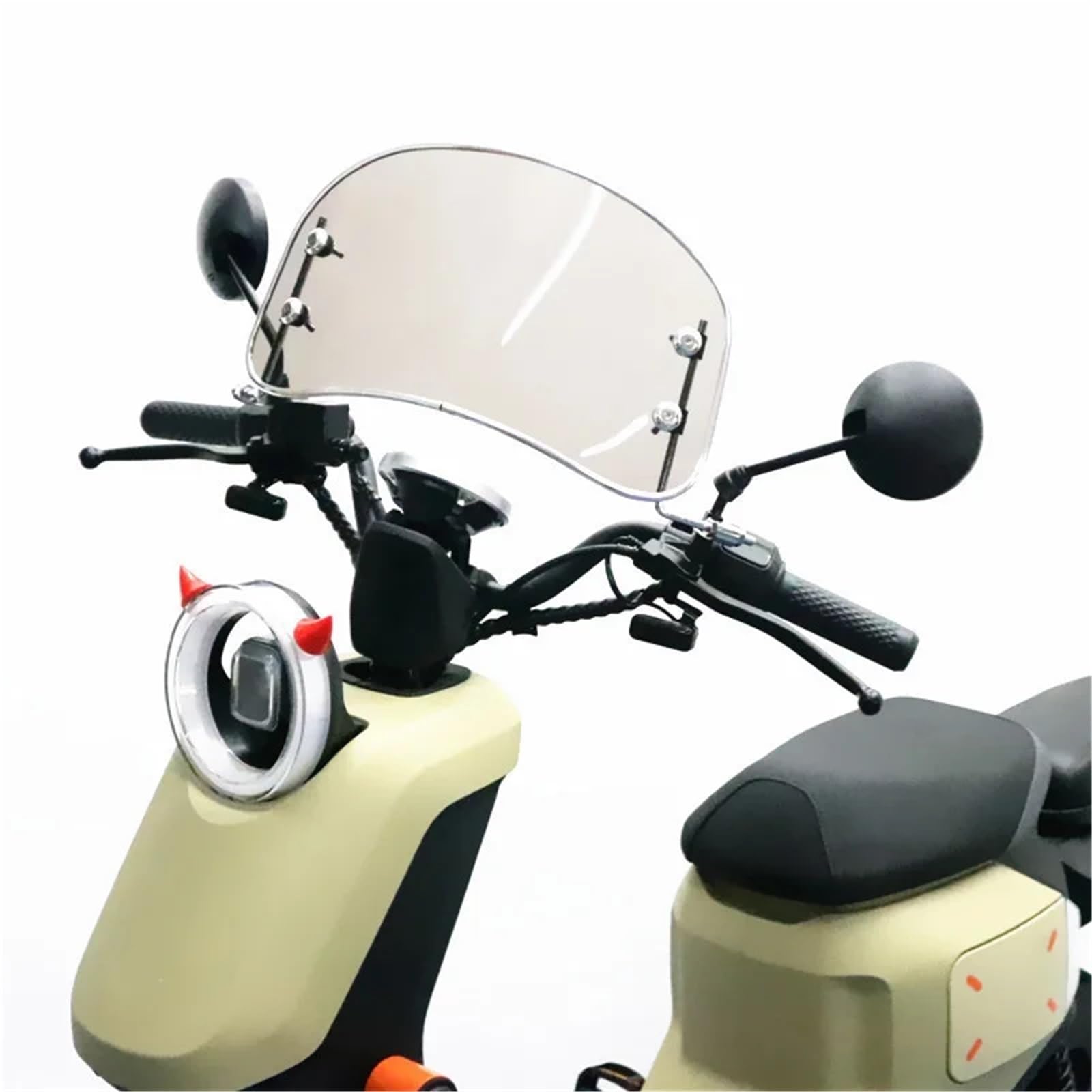 Déflecteur Moto Déflecteur de Vent Avant pour Pare-Brise de Moto, Accessoires modifiés, Ajustement Universel pour Scooter et vélo électrique(Type 2)