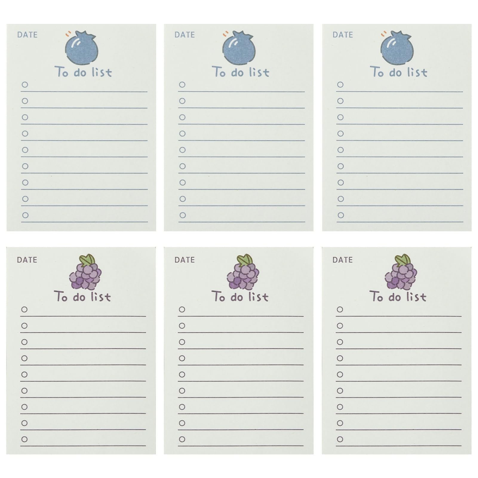 Sparkeads 100 Sheets Grape To Do List Notes Fruit Portable Memo Pad Rectangle Daily Checklist Notepads Weekly Plan Notepad Home Office School Planner Reminder Supplies