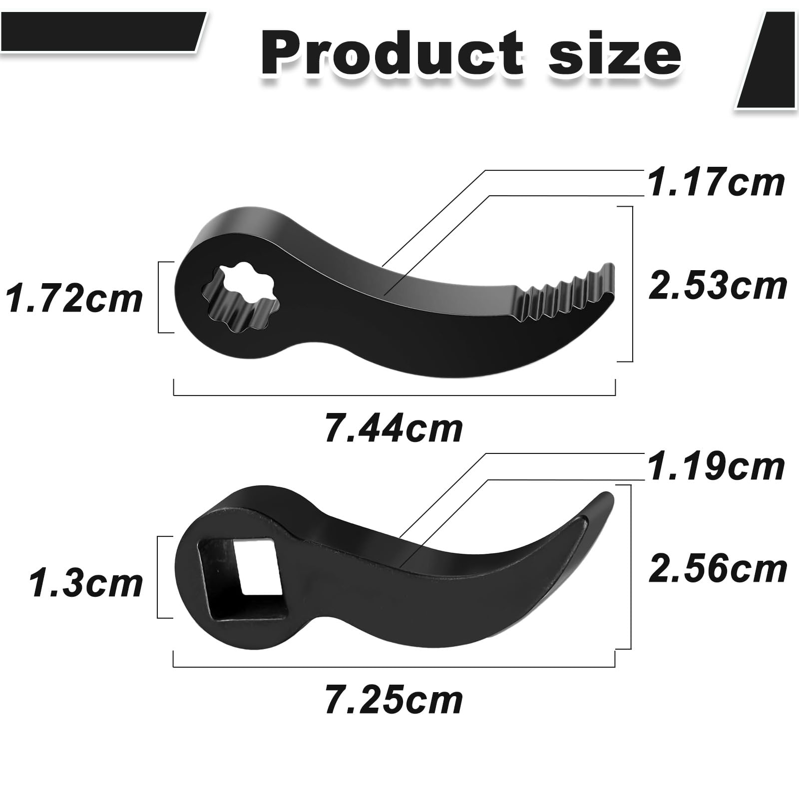 AABDTYYD 2 Pcs 1/2 Inch Breaker Bar Compatible Pry Bar Wrench Adapter Head - Image 2