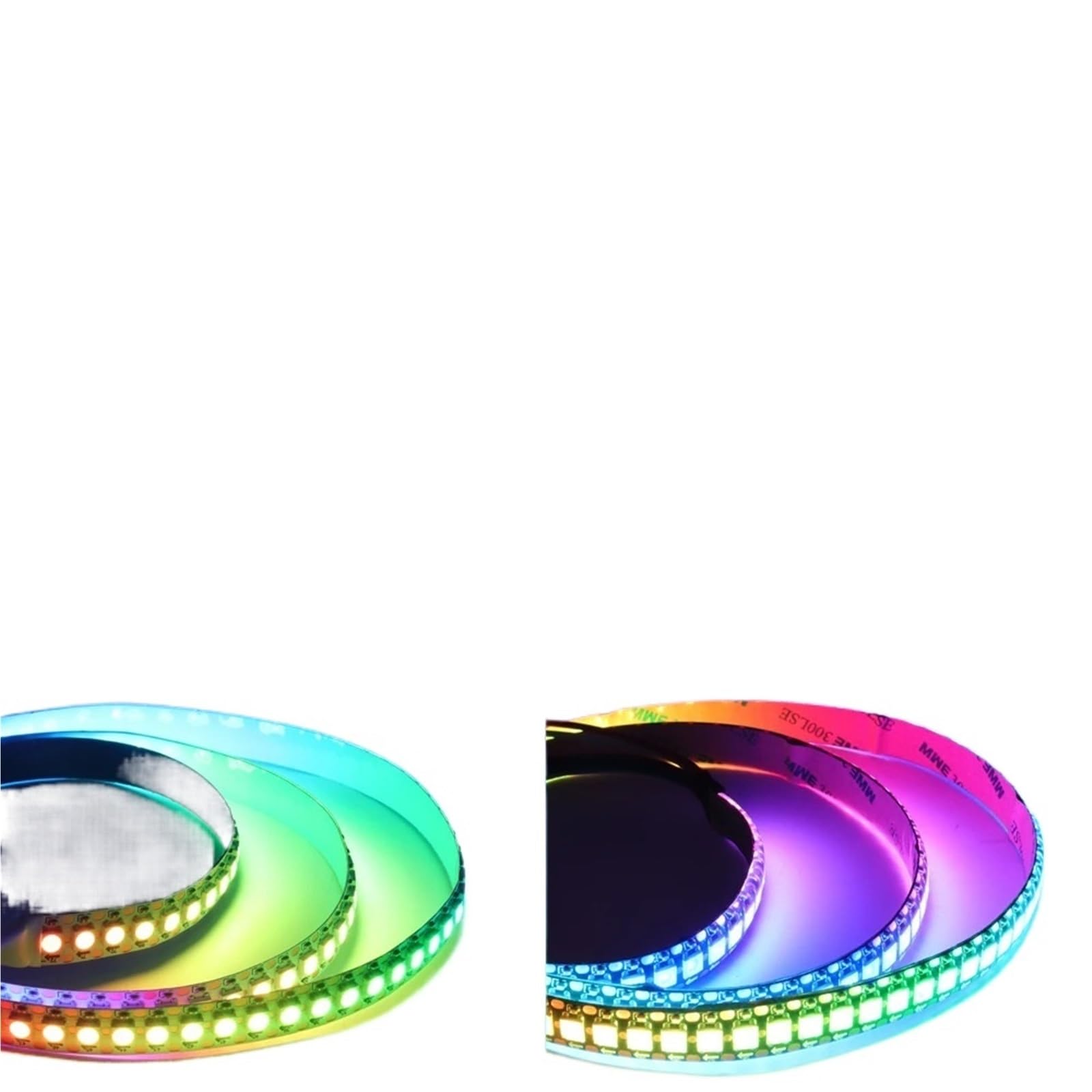 UMOBXKIFN 1pcs WS2812B RGB LED Strip WS2812 5050 Individually Addressable Smart Lights 30/60/74/96/144/Leds/Pixels White Black PCB DC5V(Black PCB,1m 30 IP30)