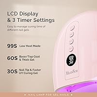 Vista 5 de MelodySusie P-Plus30GT - Lámpara de uñas profesional inalámbrica con base de metal, secador de uñas con sensor inteligente para salón y bricolaje