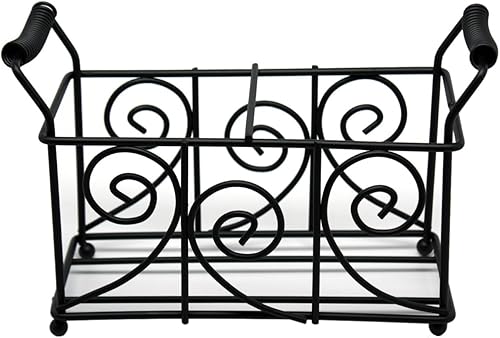 Mason Jar Lifestyle Organizador para tarros Mason de 2 pintas con diseño de remolino y asas de alambre negro