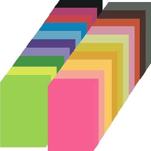 Thenshop 500 hojas de cartulina de 8.3 x 11.5 pulgadas, papel de cartulina tamaño A4, 8.11 oz/m², papel de construcción impreso de doble cara para