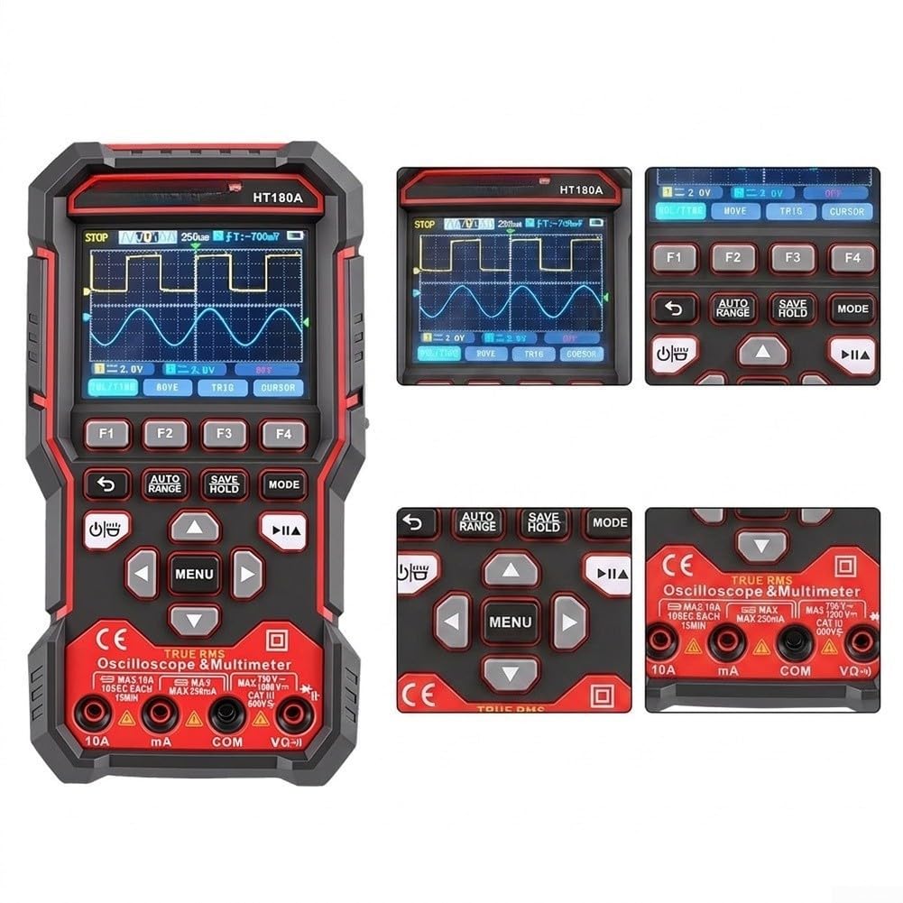 3-in-1 Oszilloskop Multimeter HT180A Dual-Kanal Signalgenerator