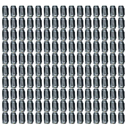 Fani 150 Pcs Clips 9-Teeth Snap-Comb Wig Clips with Rubber for Hair Extension Wigs Weft Hairpiece DIY Clips (Black)