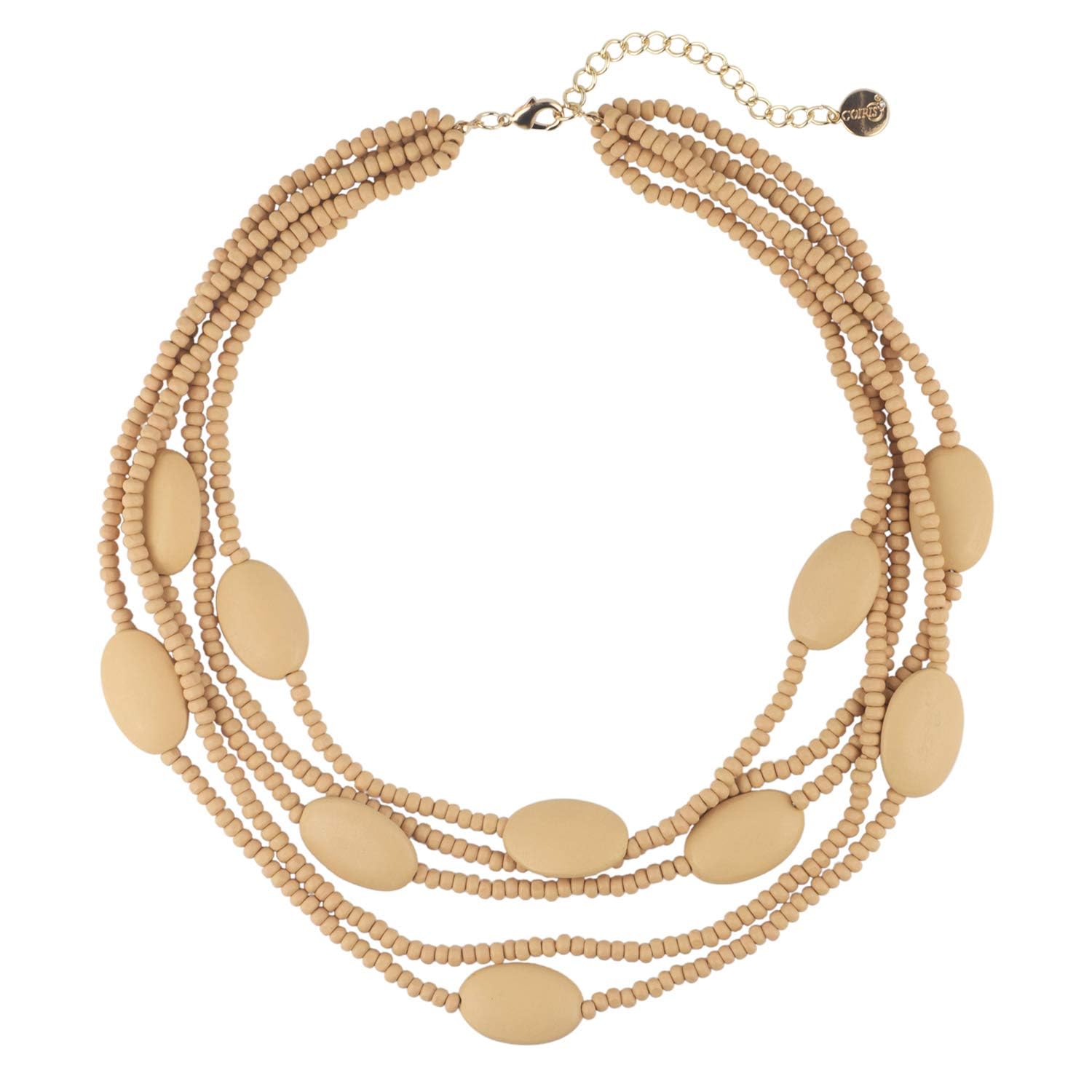 Coiris Multi Color 5 Layers Wood Beads Necklace