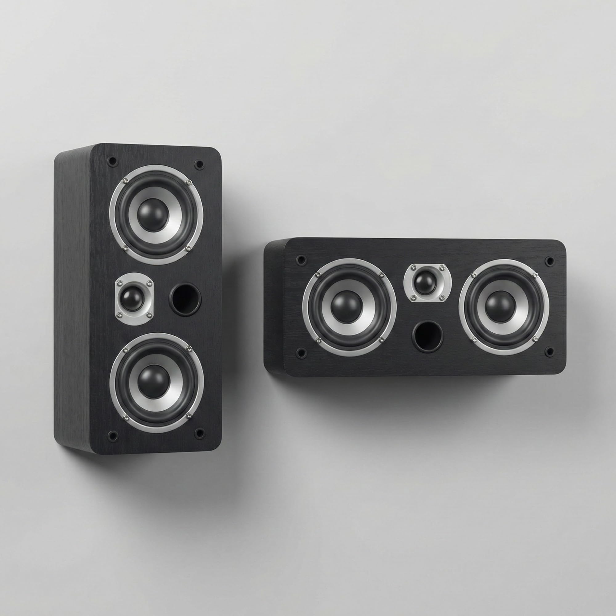 Dynavoice Magic LCR-4 Negro Mate – Pareja de Altavoces Pasivos para Cine en Casa, Ideales para Dolby Atmos, Instalación en Pared o Techo.