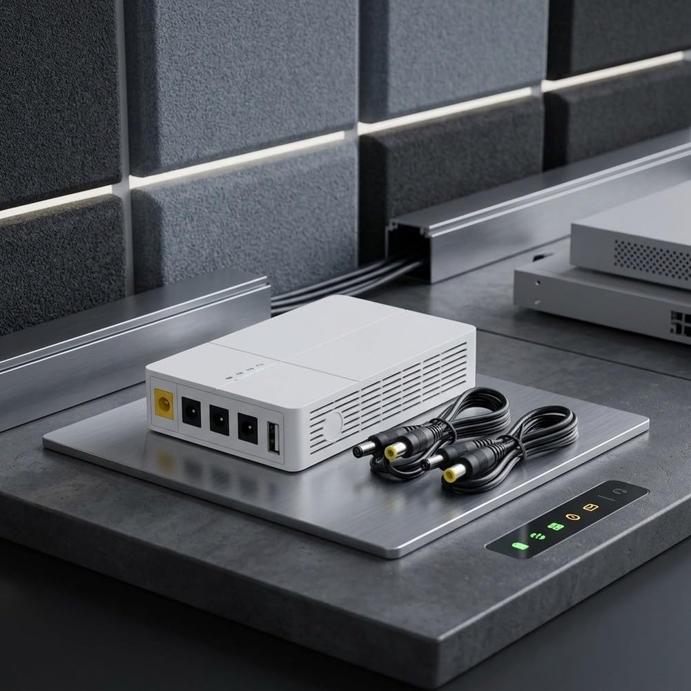 Per mini per Ups, alimentazione ininterrotta da 13500 mAh per router, modem e fotocamera, 27 W DC Backup con supporto USB C POE