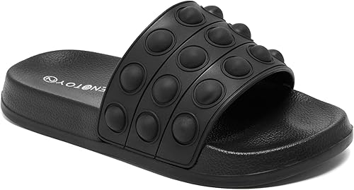 Miniatura 8 de Engtoy Sandalias para niños y niñas, unisex, ligeras, antideslizantes, puntera abierta, cómodas, para ducha, playa, divertidas sandalias