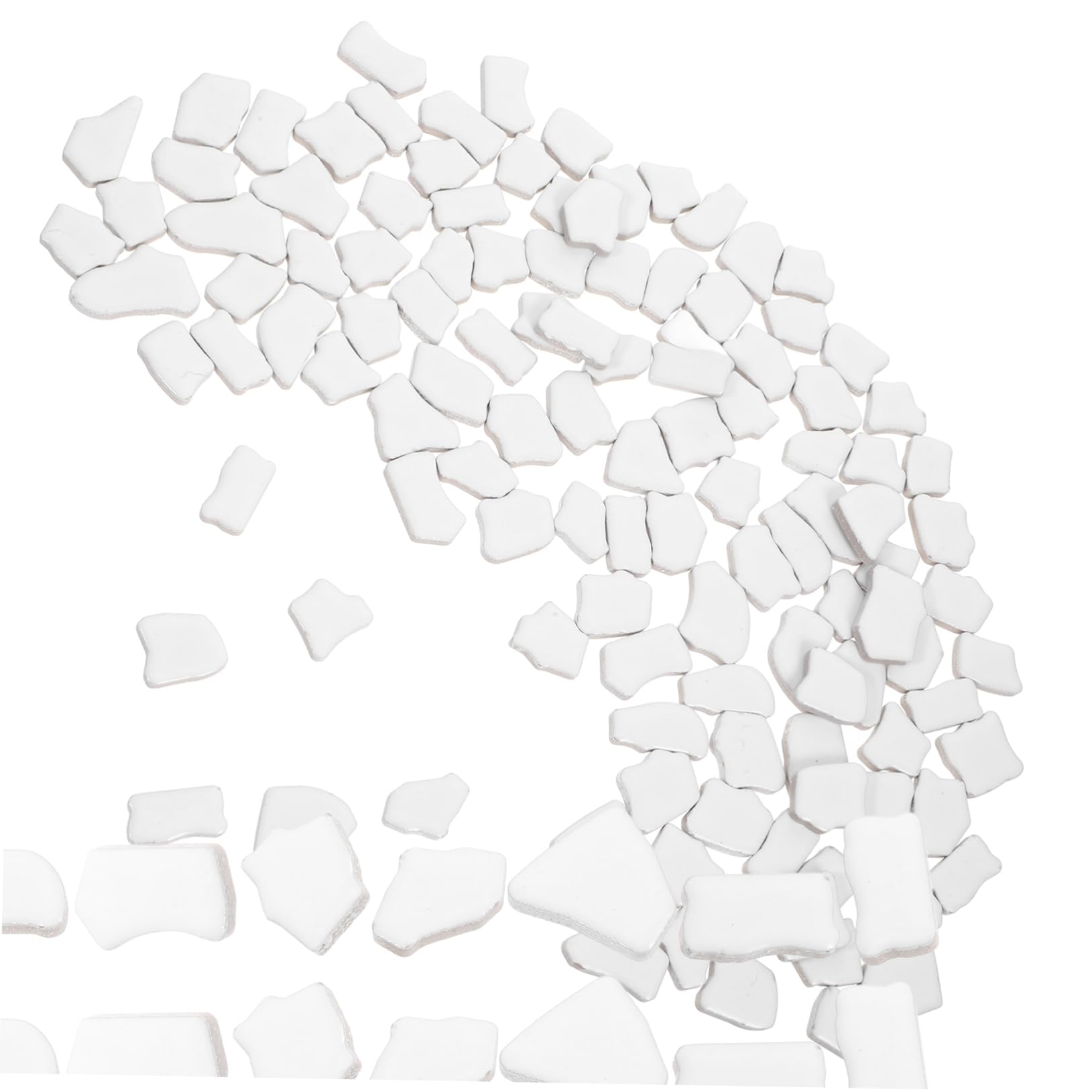 TOPBATHY Teselas de Mosaico Cerámico de Color Claro, 1000g, Piezas Irregulares para Manualidades Diy, Bordes Planos, Adecuado para Caminos de Jardín