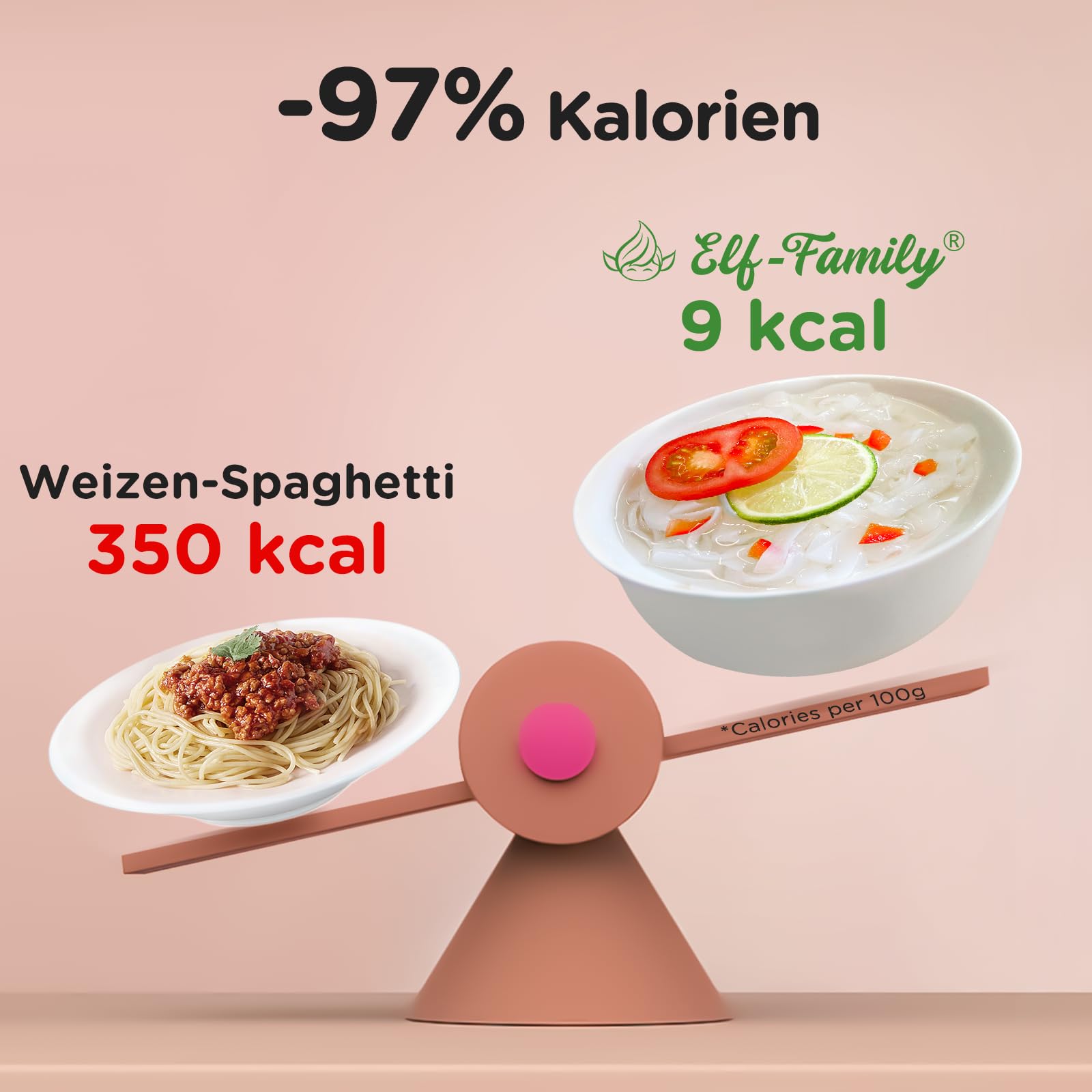 Elf-Family 3+3 Mixto Premium Shirataki Noodles Slim 9kcal Bajo en Carbohidratos, Konjac, Keto, Vegano, Sin Gluten, Sin Azúcar - Spaghetti/Fideos de Cristal/Udon