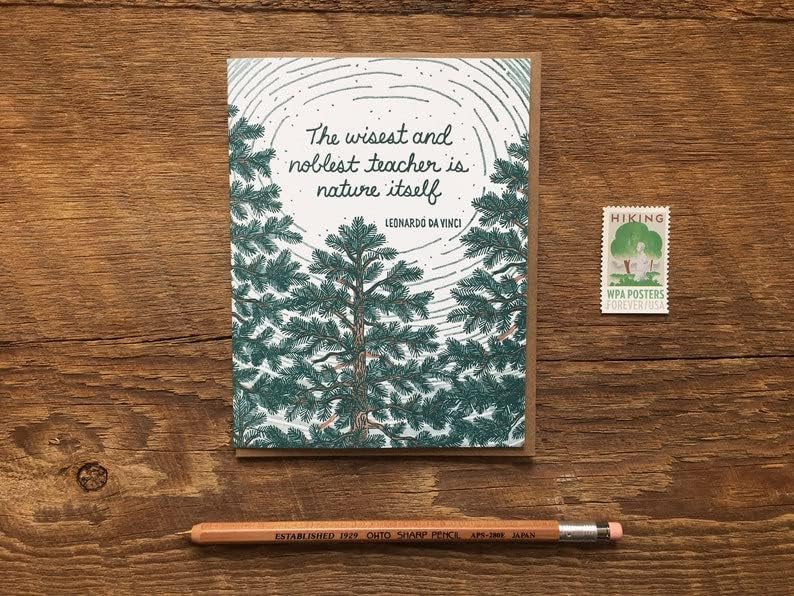 Miniatura 2 de Tarjeta de felicitación con cita Da Vinci