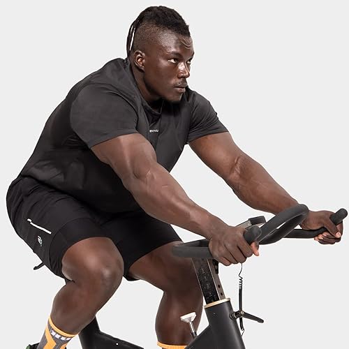 Miniatura 7 de BVVU Traje de sauna para hombre, chaleco de camisa de sauna, chaleco de entrenamiento, manga corta, chaqueta de cuerpo superior, moldeador de cuerpo