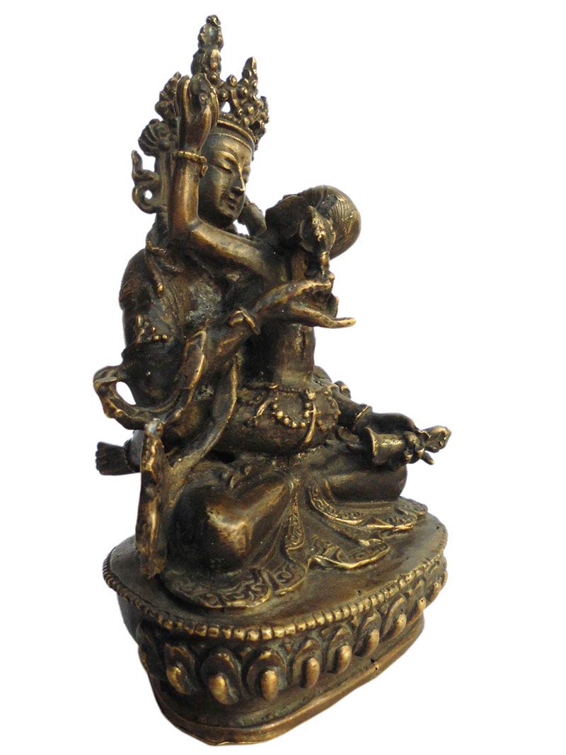 金属製仏像 □☆アジアン雑貨 ネパール仏像 真鍮製 ヴァジュラサット・シャク