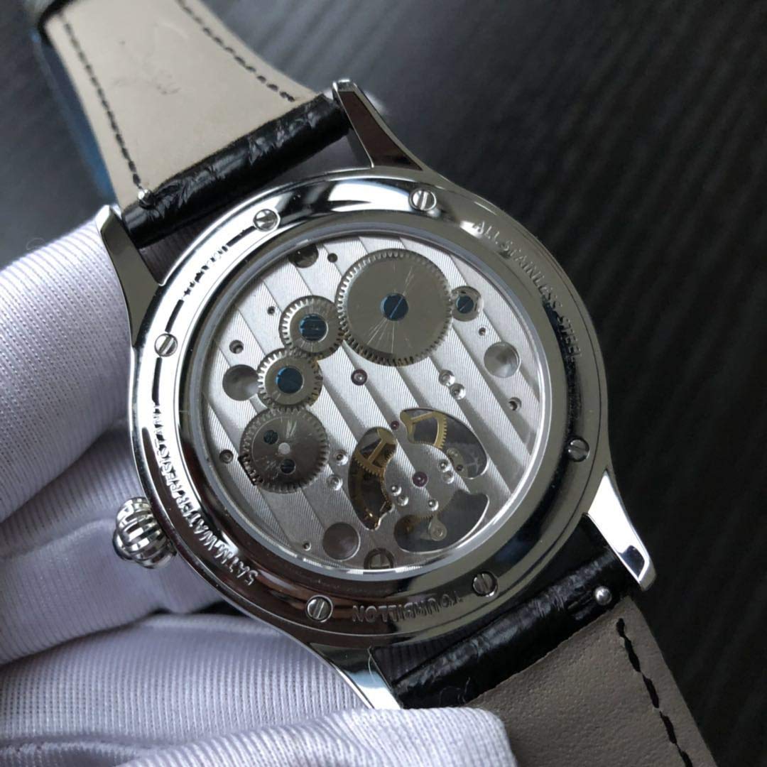 Sugess SU8007SW2 Tourbillon Master Seagull ST8007 Uhrwerk Saphirglas Herren Mechanische Uhr 1963, silber, 41 mm, Armband