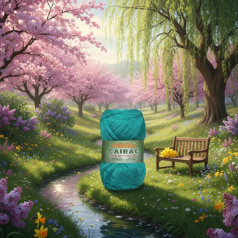 Image of M.G Enterprise Chirag TealSoft Wool Yarn 200 Crochet Yarn for Needle Knitting & DIY Craft
