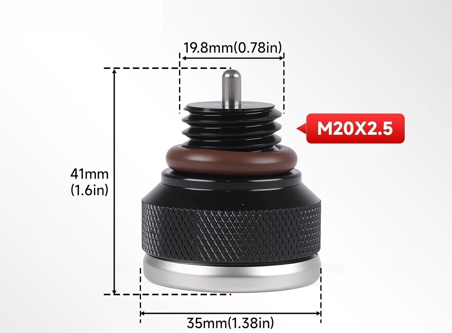 M20x2.5 Motorcycle Caps With 0-200 Oil Temperature Gauge Pointers Dial Meter Black/Silver Replacement Accessories(Black)