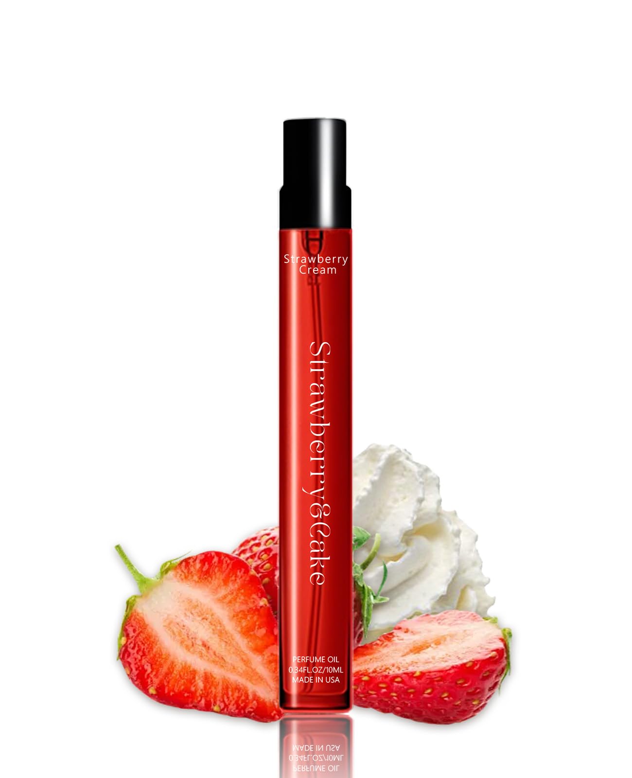 PUREAMOR Pheromone Perfume for Women, Strawberry Perfume, Mix of Cake, Amber, Cassis Leaves, Lily, Apple, Woods, Tonka Bean,10ml Travel Perfume Spray, Pheromone Cologne for Women (Strawberry&Cake)