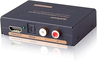 iArkPower HDMI Audio Extractor Splitter HDMI to HDMI + Optical + RCA L/R Stereo Audio Out Supports 3D, 1080P(50/60HZ) - coolthings.us