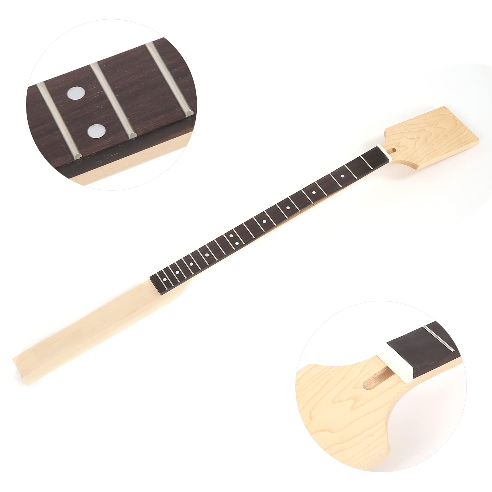 Gitara szyja, odporna na zużycie, łatwa do wymiany, akcesoria do instrumentów muzycznych z palisandru klonowego Podstrunnica 21 szlaków do gitary cygar Box