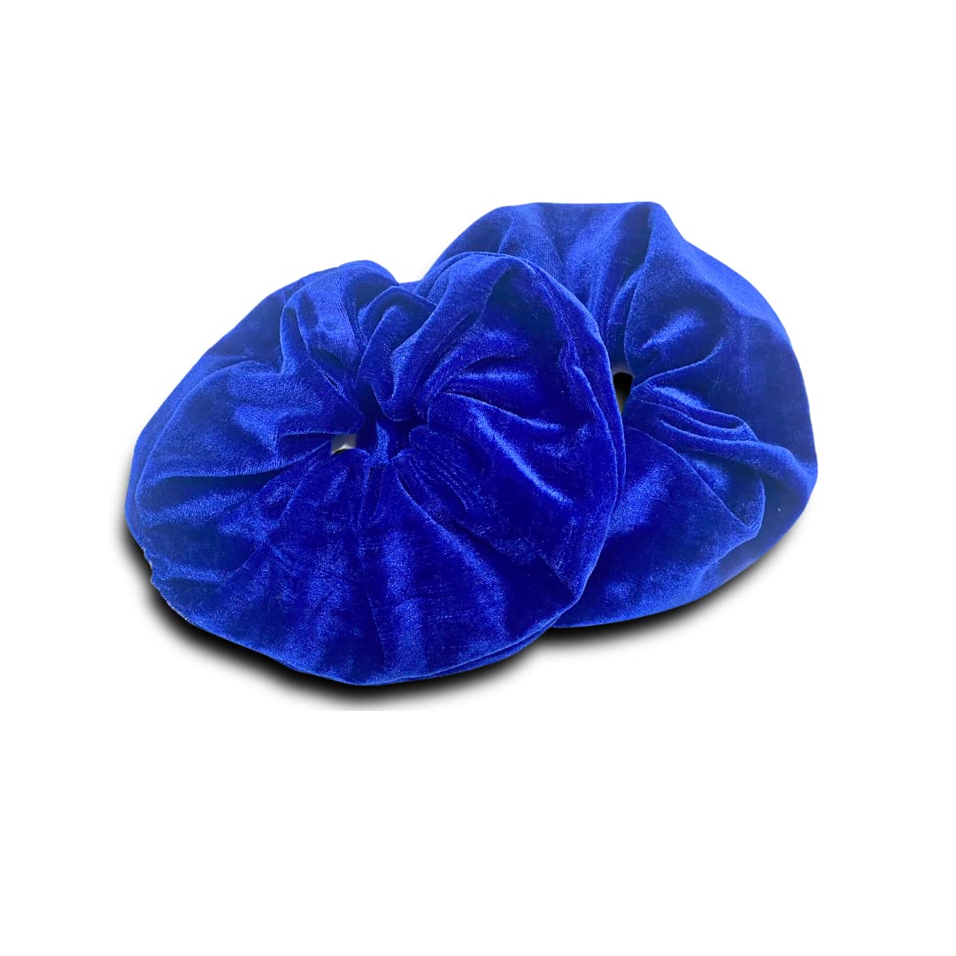 Amaira Womens Velvet Scrunchies Ponytail Holder for Girls and Womens Solid Black XL Size (Pack of 3) (Navy Blue) (B0BYZS4K69) Amazon Price History, Amazon Price Tracker