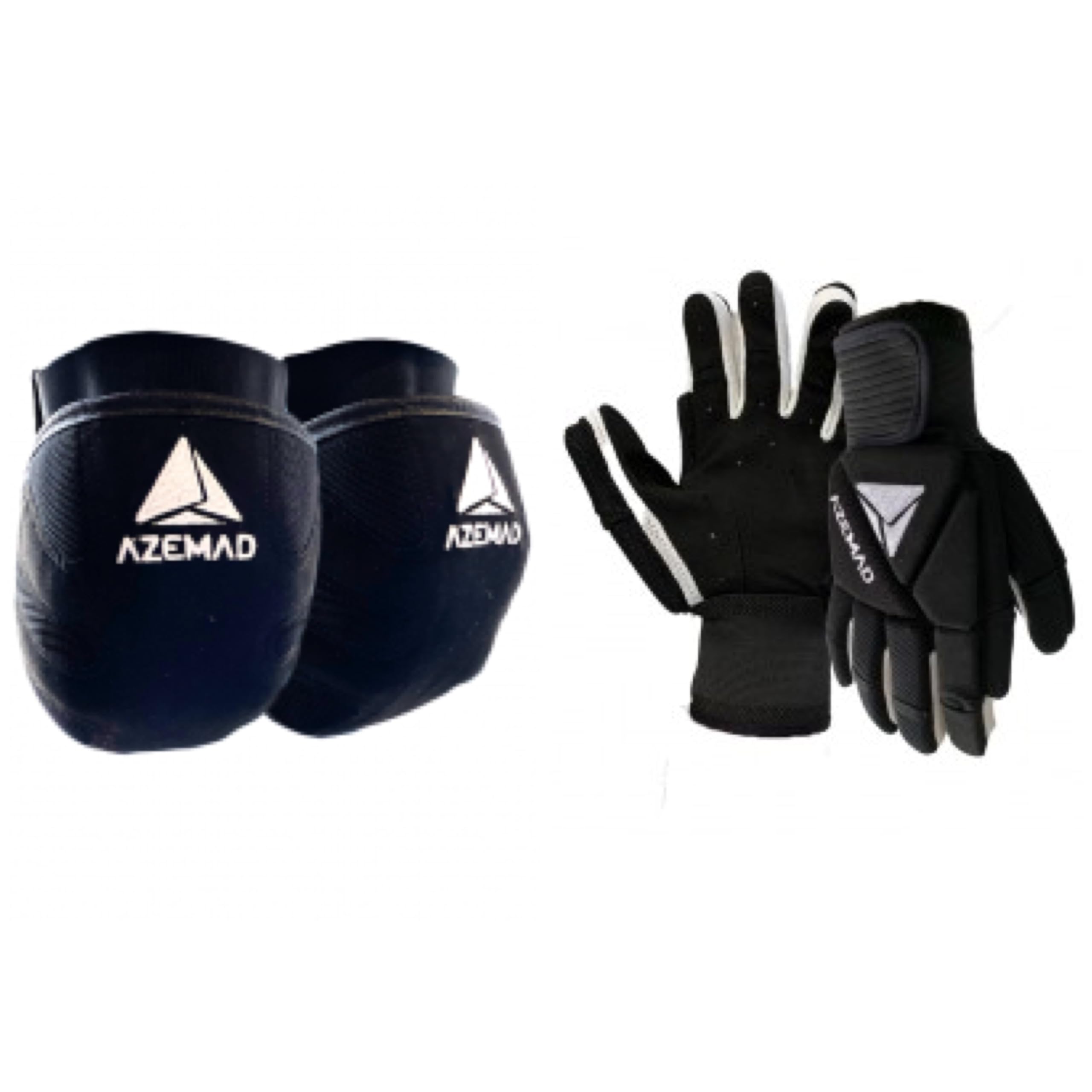 L'Estel Skates Azemad Lot de gants + genouillères Azemad Eclipse pour joueur de hockey et rollers
