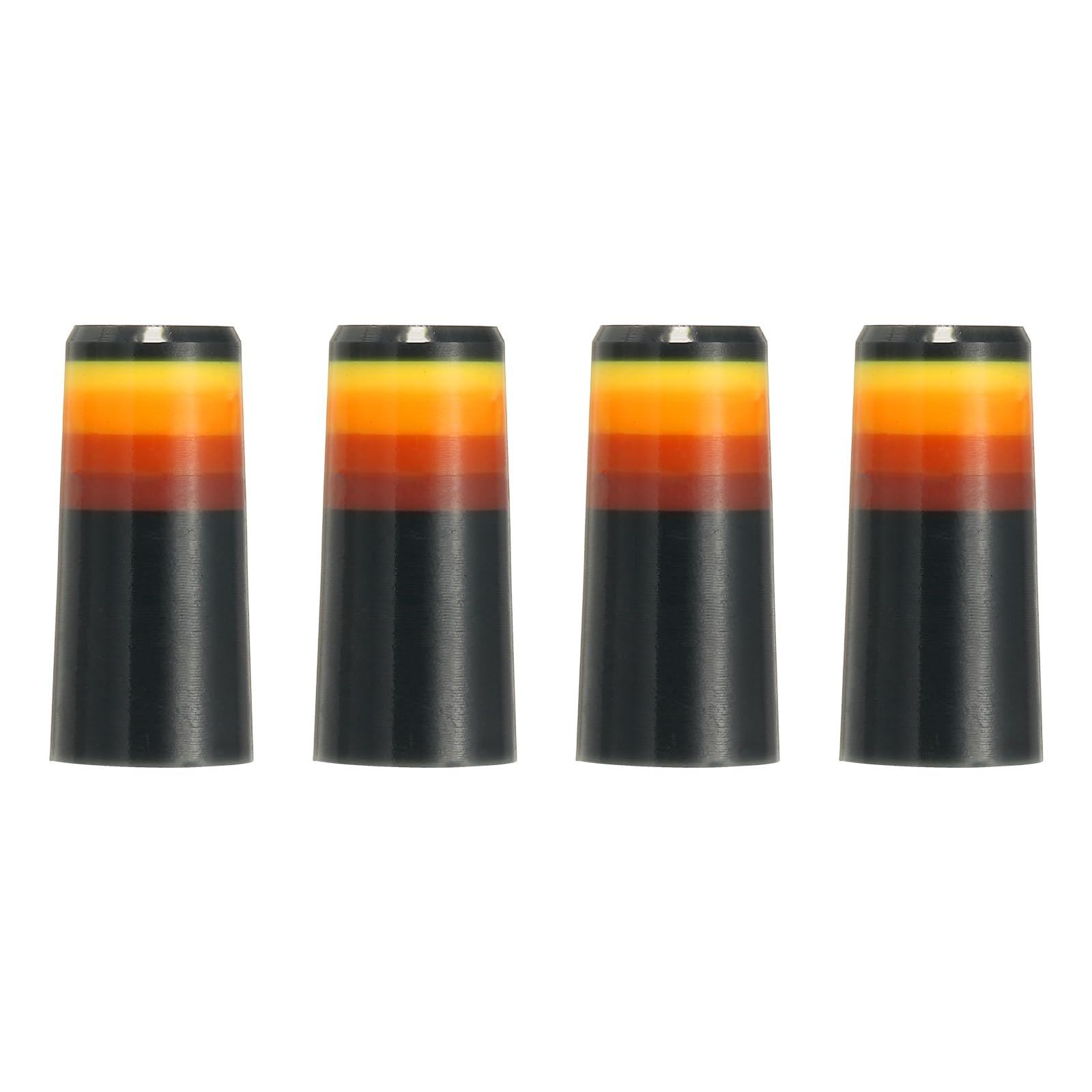 YELARXI Golf Iron Ferrules, Golf Club Ferrules Fits 0.35In Tapered Steel Shafts Plastic Golfing Accessories 4Pack & Gray/Yellow/Orange-Fitting for (Golfing Club Repair/Replacement)