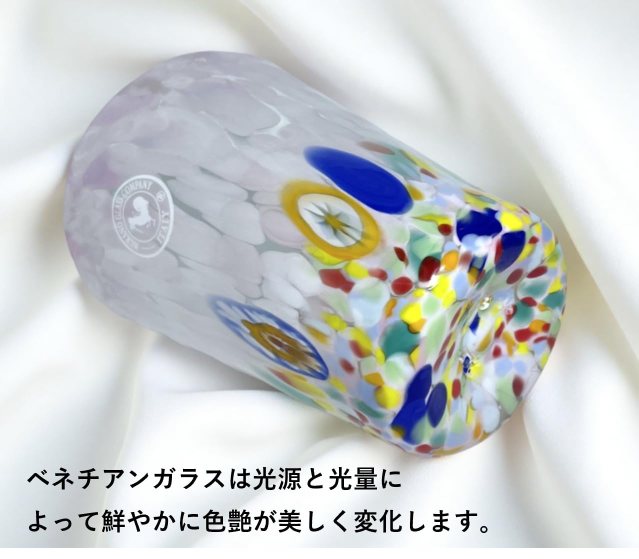 Amazon | 【 MURANO VENETIAN GLASS 】 ピンク ミルフィオリ グラス