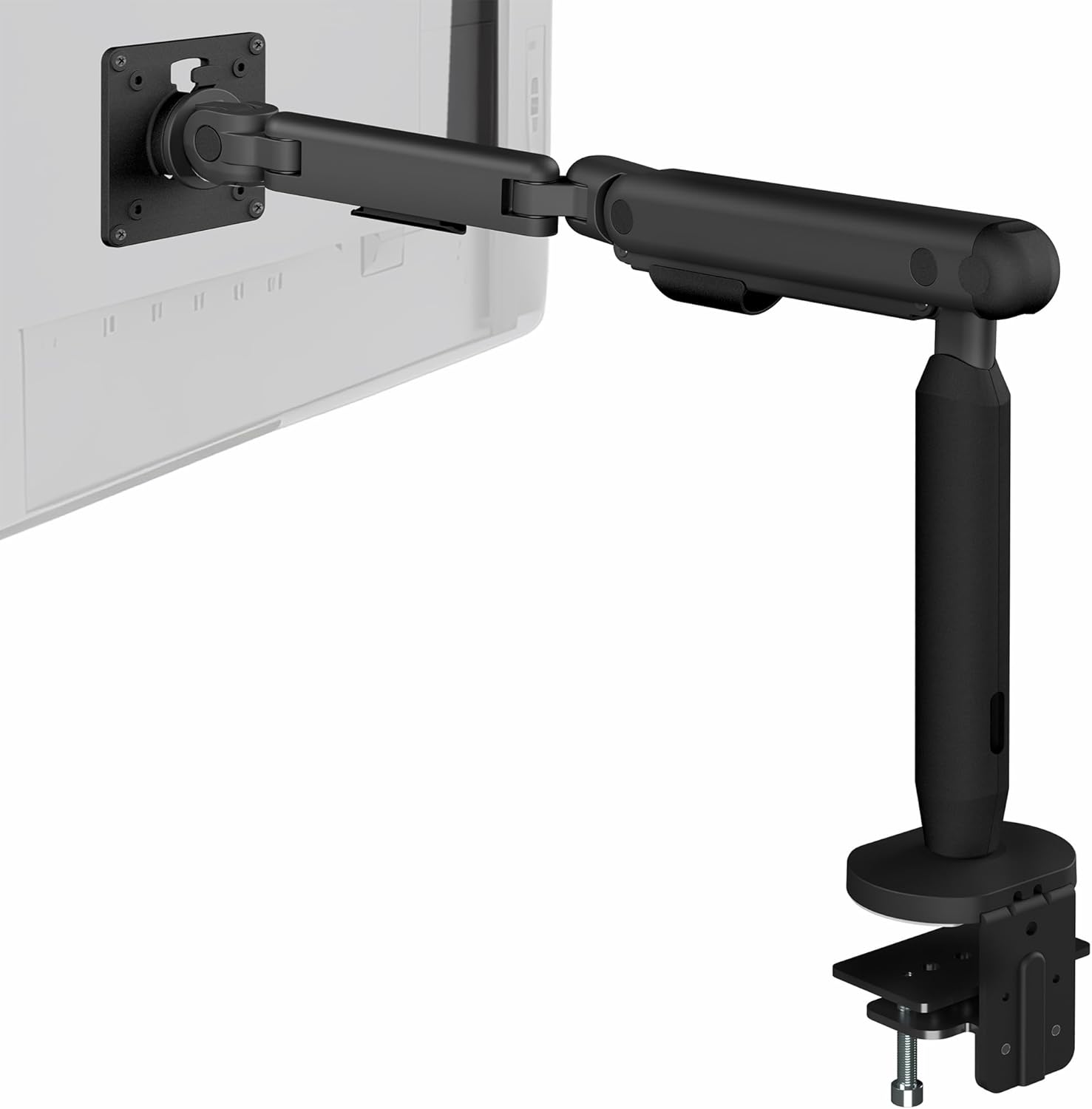 VIVO Flexible Mechanical Arm Single Ultrawide Monitor Desk Mount for Up to 35 inch Screens, Heavy Duty Clamp, Holds Ultra Wides Up to 24.2 lbs, Black, STAND-V10PH