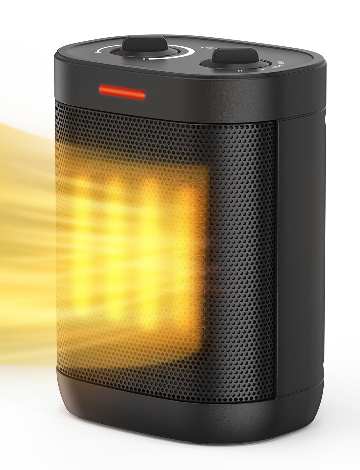 1500W PTC Ceramic Space Heater For Indoor Use, Portable Electric Heater with Adjustable Thermostat, Personal Office Heater with Overheat Tip-over, Small Safe for Indoor Home Bedroom
