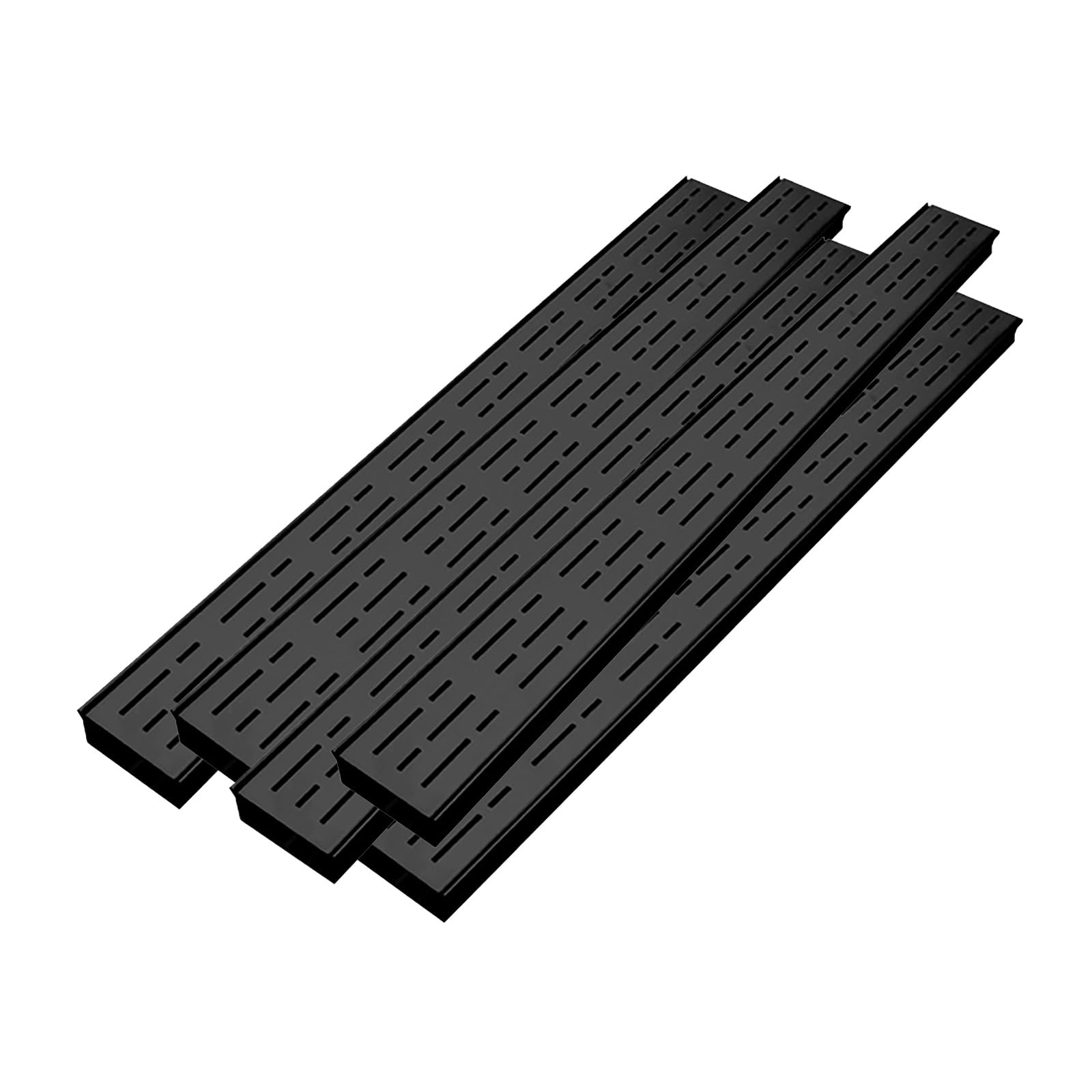 5pcs SUS Drainage Channels and Grating System, Linear Drain Grate with Cover for Outdoor Use(10x5cm)