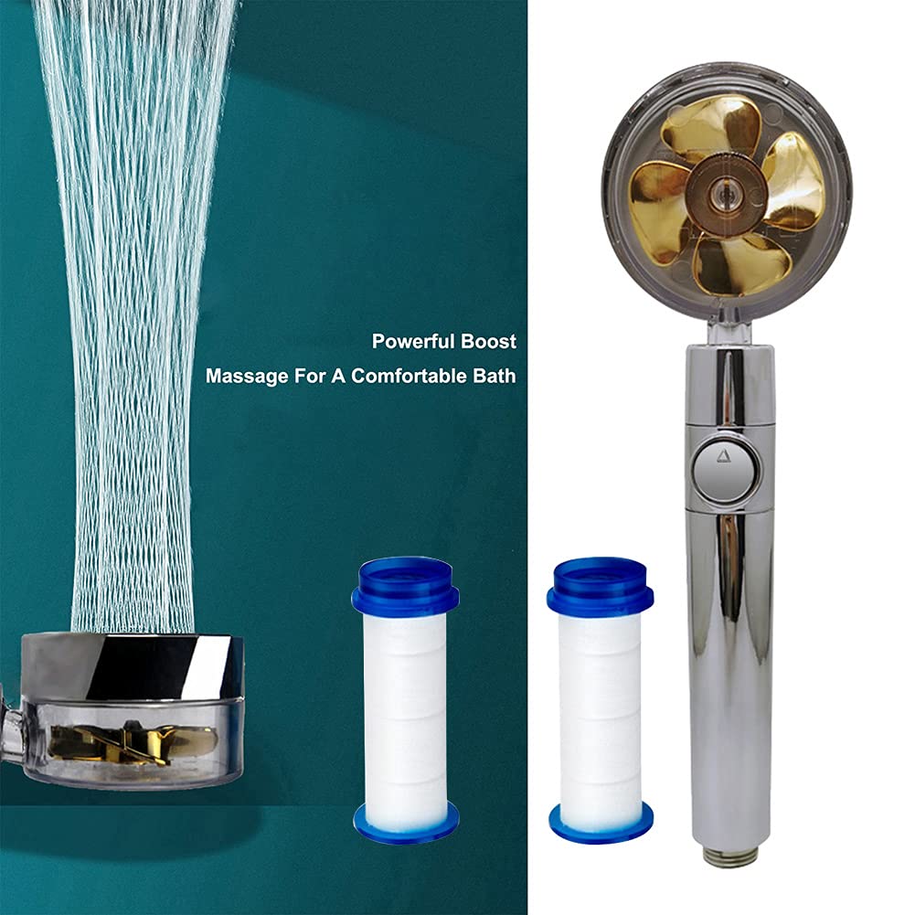 Hochdruck Duschkopf Mit Turbo-Lüfter - Wassersparende Regendusche Mit 360° Drehgelenk