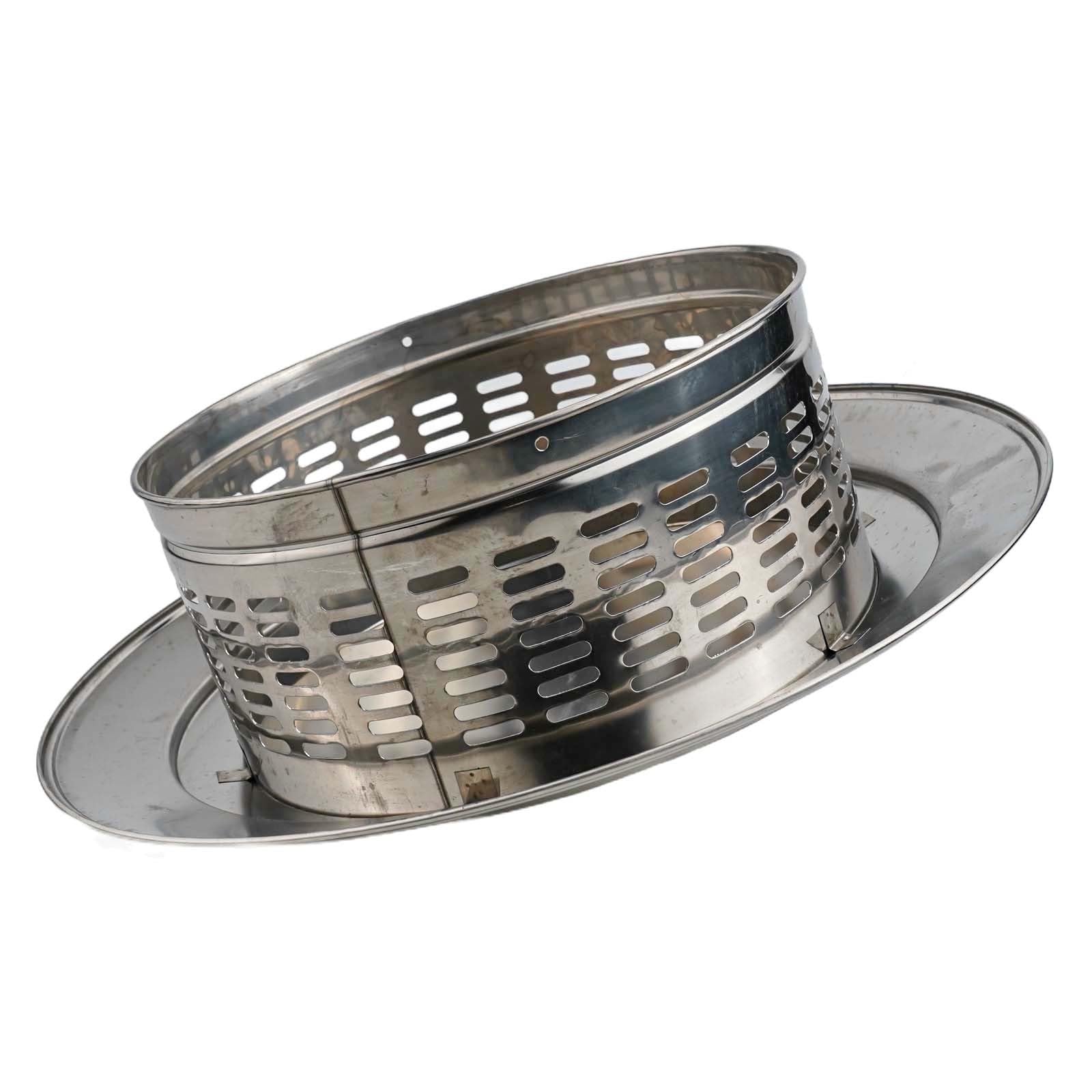 304 - Tapa de acero inoxidable para chimenea, cubierta para chimenea, rejilla de ventilación de techo, protección contra escombros meteorológicos, 300 mm, color plateado