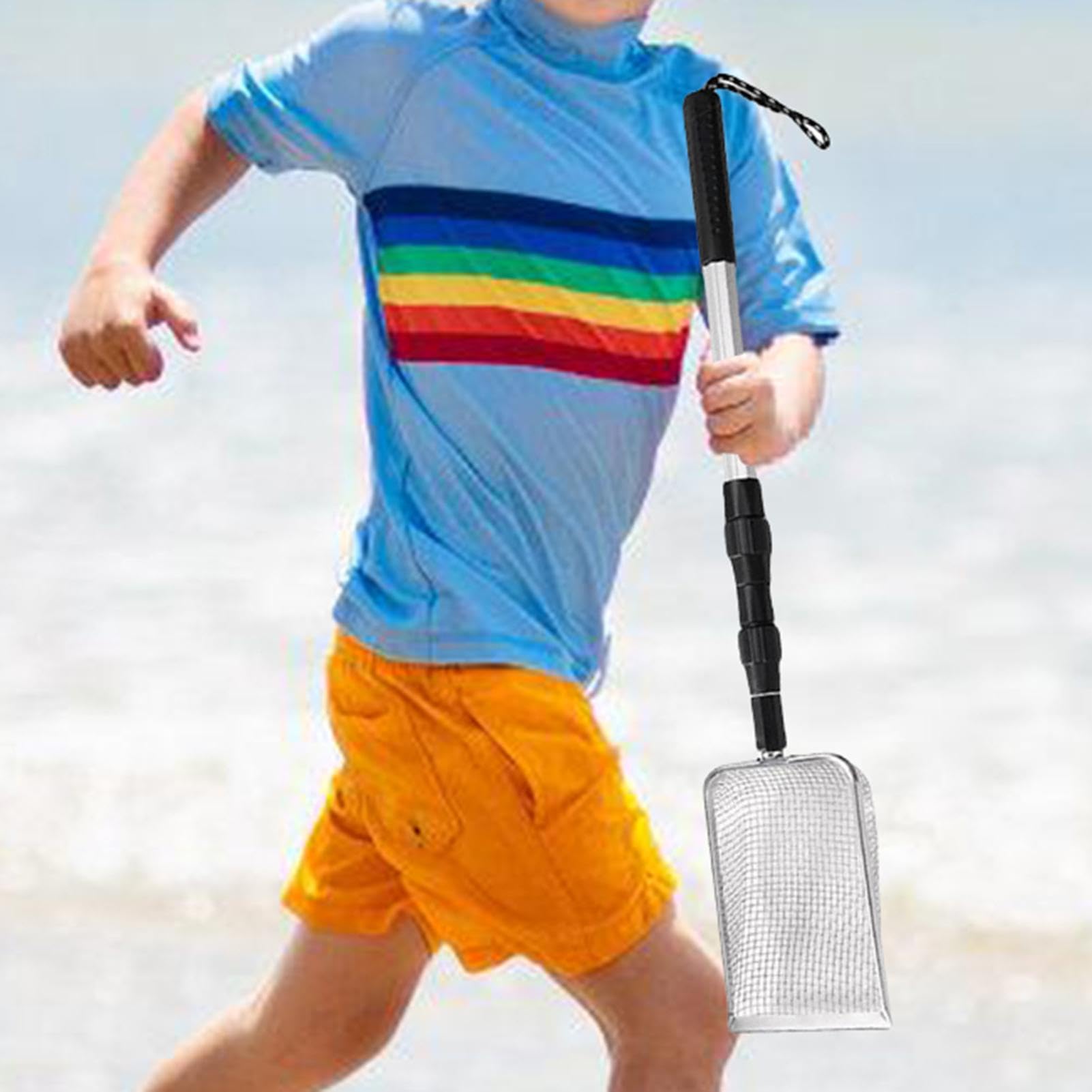 Zand Sifter Strand Schep, Haai Tand Sifter, Zand Schep Schelp Scooper Voor Strand Met Extra Lange Verstelbare Handgreep Voor Strand Zeef Verzamelen Zand Sifter Strand Schep, Haai Tand Sifter, Zand Schep Schelp Scooper Voor Strand Met Extra Lange Verstelbare Handgreep Voor Strand Zeef Verzamelen