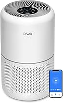 LEVOIT Air Purifiers for Home Bedroom, HEPA Sleep Mode, AHAM VERIFIDE, Smart WiFi for Home Large Room, Quiet Cleaner for Pet Hair, Allergies, Dust, Smoke, Pollon, Alexa Control, Core300S-P, White