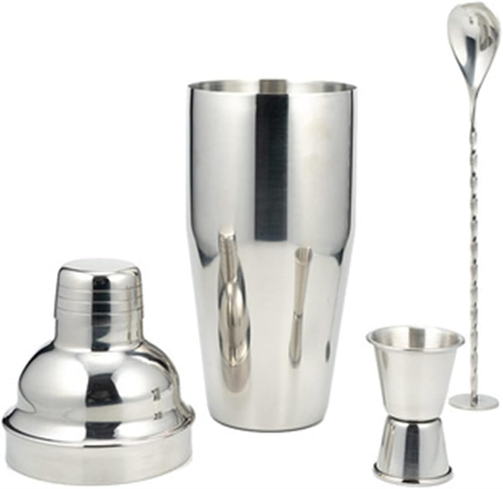 KanDuo Bar Tool Set Bartender Kit Juego de coctelera, Juego de coctelera Coctelera de Acero Inoxidable con Cuchara y Jigger Martini Shaker & Bar Shaker Perfecto for Principiantes Bartender