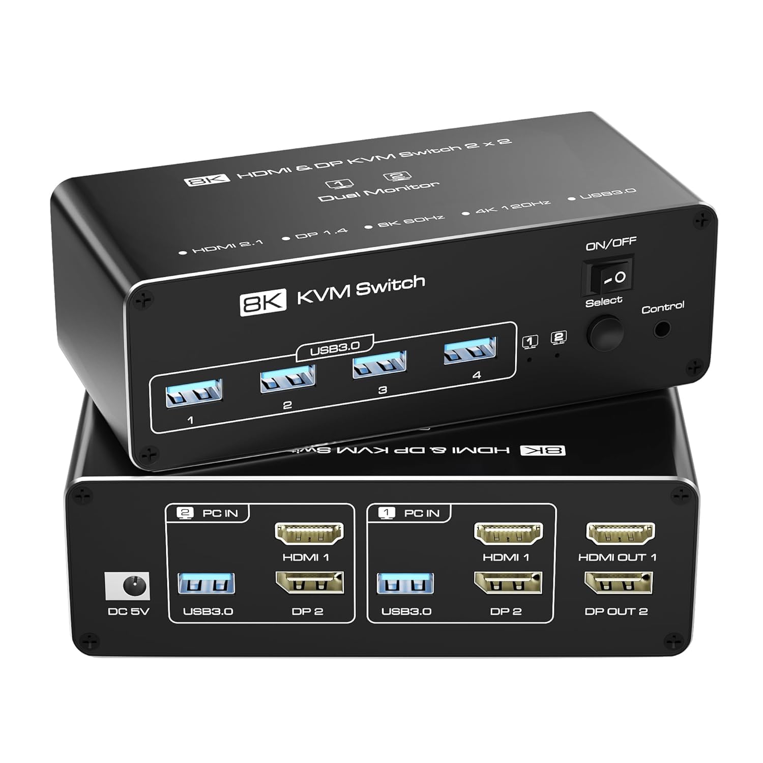 Amazon.co.jp: 【8K 4K 144Hz】HDMI Displayport KVM 切替器 2PC