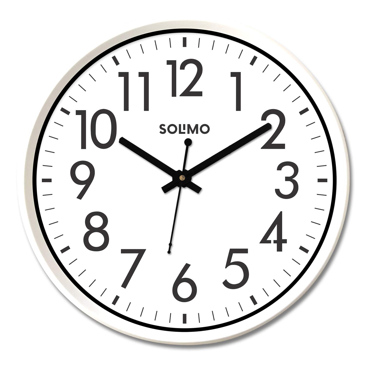 Amazon Brand - Solimo 12-inch Wall Clock, White