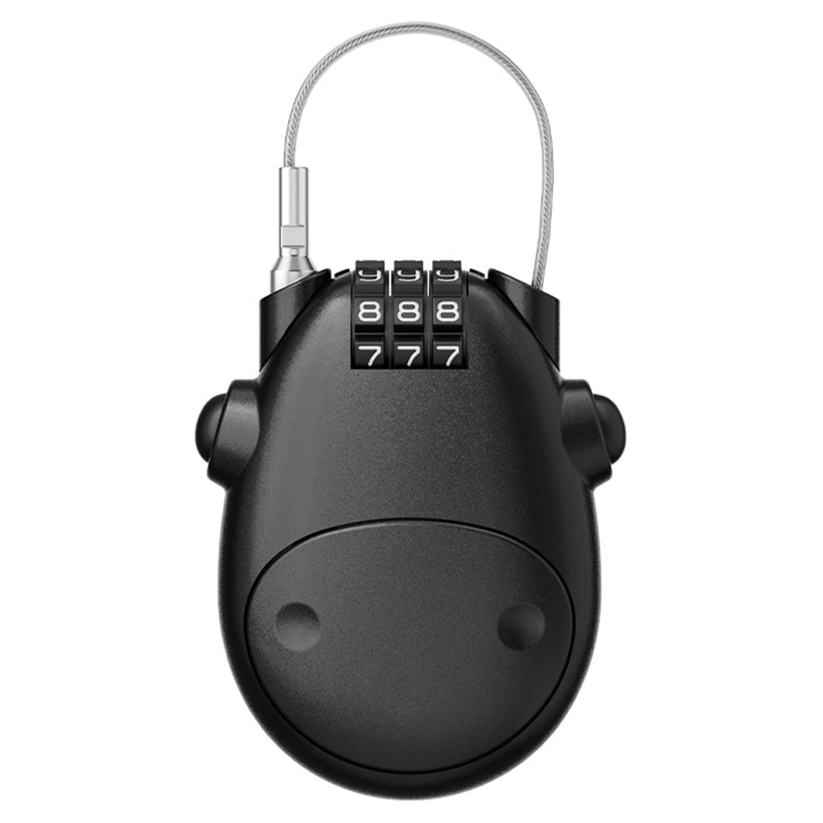 Zjcangliu Black Cable Lock,Retractable Combination Lock,Small Bike Lock,Bike Lock Lightweight,75Cm Retractable Cable,Multipurpose Lock For Suitcase,Bike,Toolbox(Black)