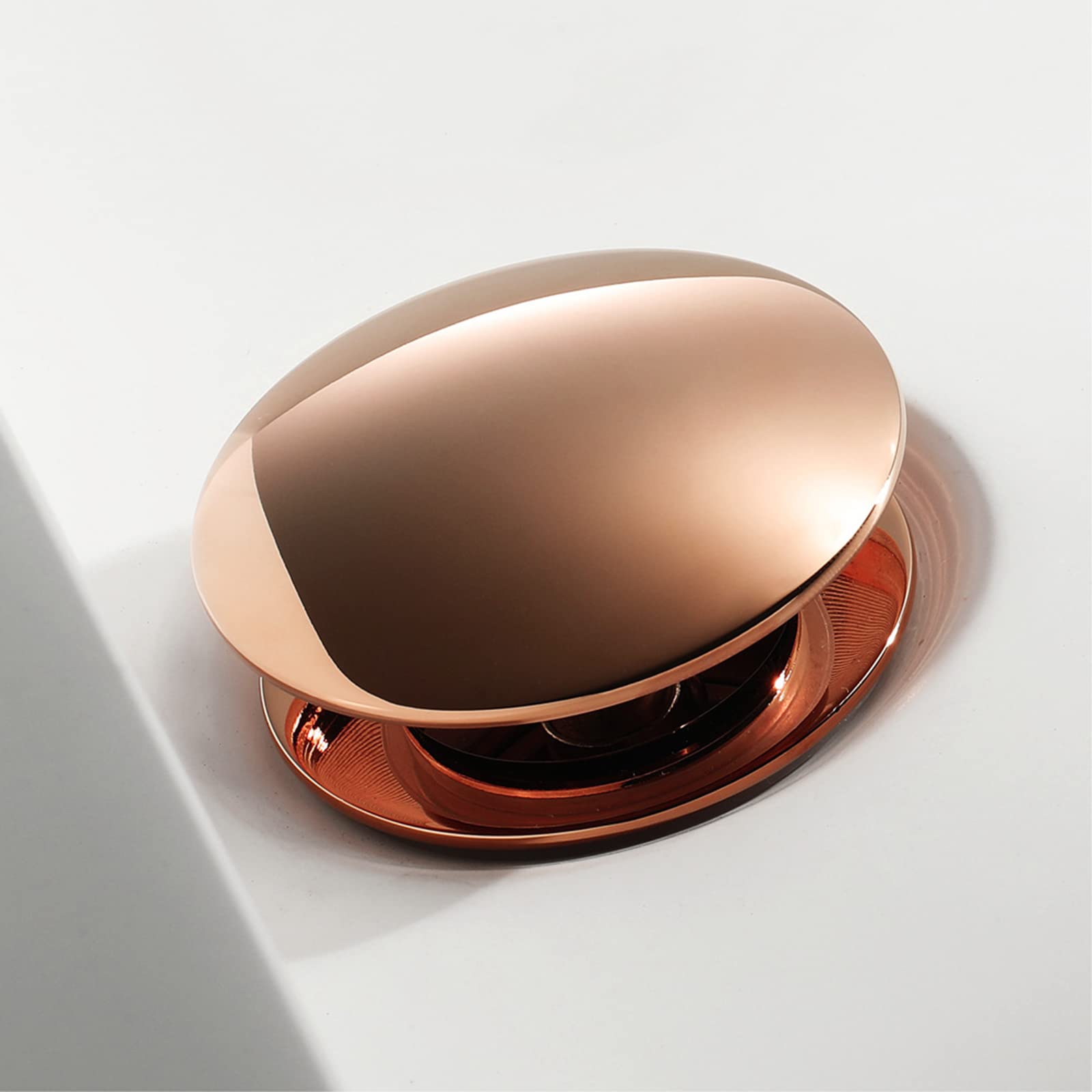DesagüE Lavabo Universal,Tapon Lavabo Click Clack Universal,Oro Rosa,Tapon Lavabo Universal G1 1/4“,Valvula Lavabo Laton,Valvula Lavabo Universal,Valvula Lavabo Click Clack,Oro Rosa B